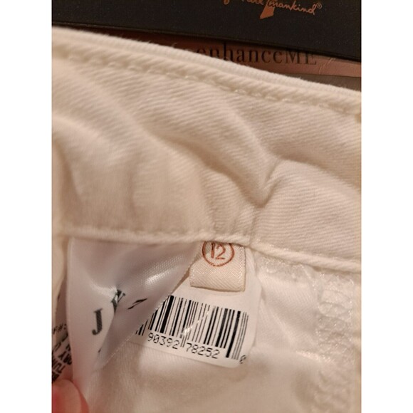 7 For All Mankind Jen 7 Slim Bootcut White Denim Jeans Casual Women's 12 NWT! - Picture 11 of 11